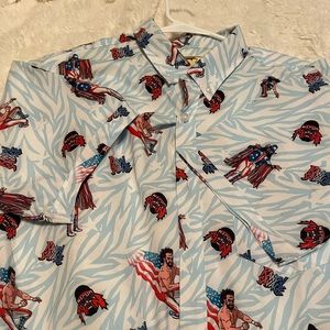 Ohhhh Yeahhh!  Randy Macho Man shirt. amazing knuflex fabric shirt.